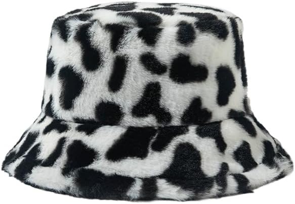 Warm Solid Color Plush hat Women's Winter Versatile Bucket hat