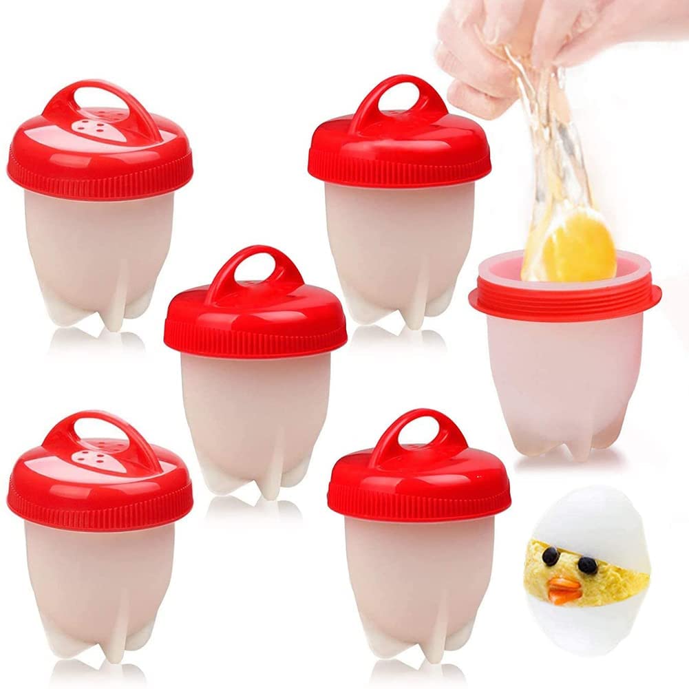 Sponsored Ad – Excefore Egg Boiler Set - 6 Pieces Cooker Without Shell, Silicone Cup, Mini Portable Quick Cooking Cup, Steamed Kitchen Tools for Breakfast