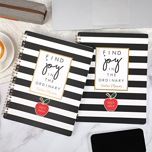 Teacher Planner 2023-2024 - Weekly & Monthly Lesson Plan Book, July 2023 - June 2024, 8" X 10", Academic Planner With Twin-Wire Binding For Teachers - Apple #TOP1
