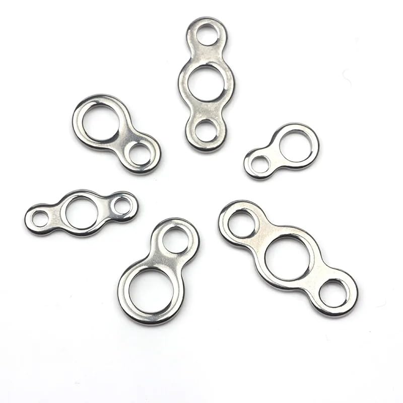 Conectores de anilla 8 acero inoxidable 60 piezas S/M/L miniatura 1