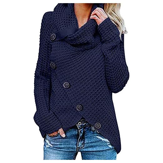 Berimaterry jerseys mujer modernos invierno ropa de punto jersey cuello alto mujer sueter mujer manga larga jerseis. mujer invierno Suéter de Punto blusas de mujer elegantes camiseta personalizada