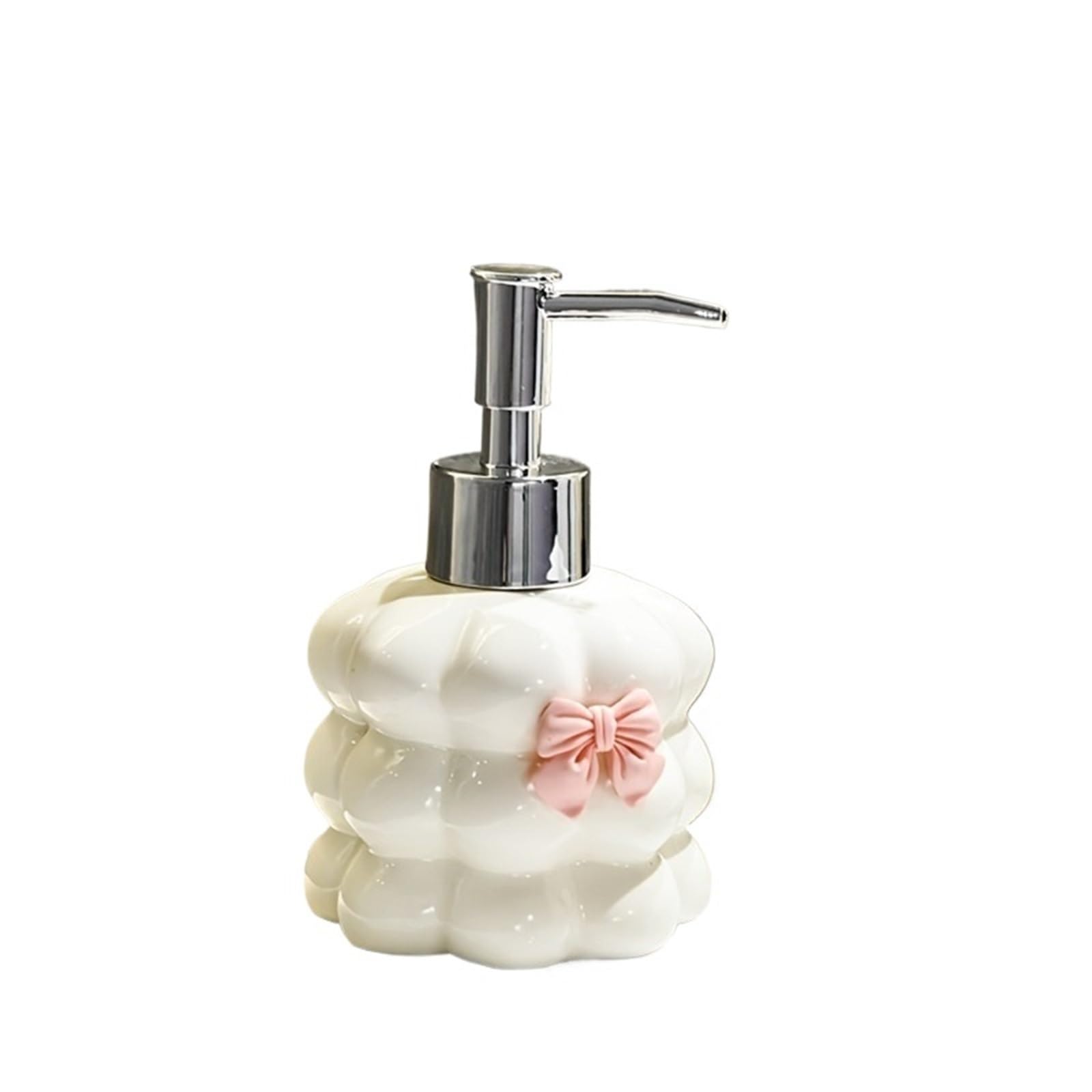 Dispenser Sapone Ceramica 1 pz bottiglia di disinfettante for le mani in ceramica dispenser sapone tipo pressa for il bagno casa e la toilette contenitore liquido riutilizzabile(WHITE)