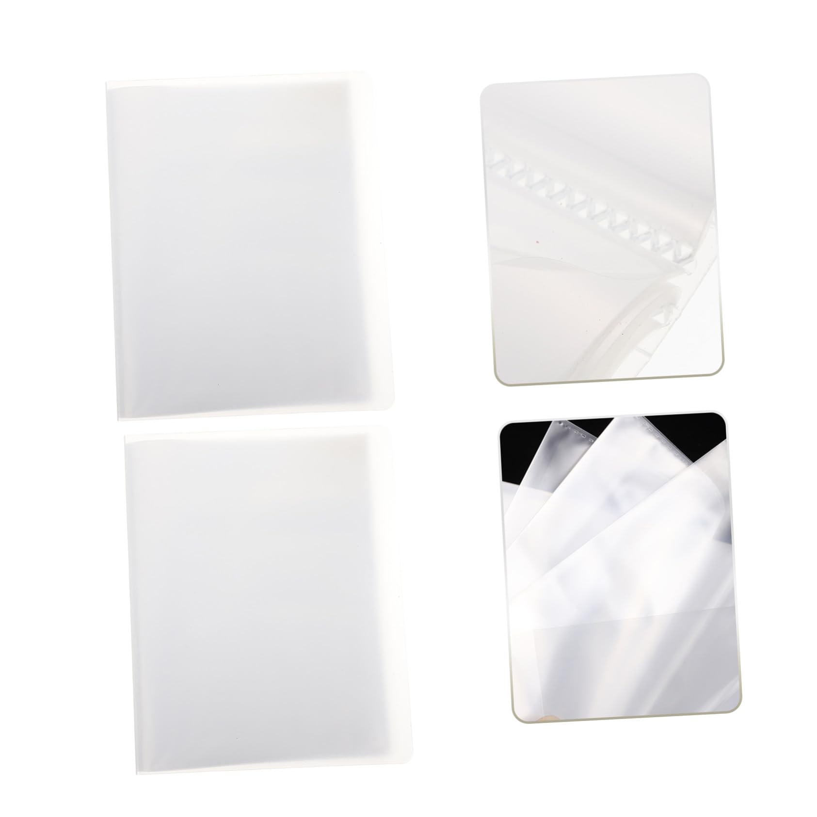 Set 4 Pezzi Cartelline Portadocumenti A6 in Pp Tasche Multiple, Custodia Trasparente e Design Portatile per Ufficio e Lavoro
