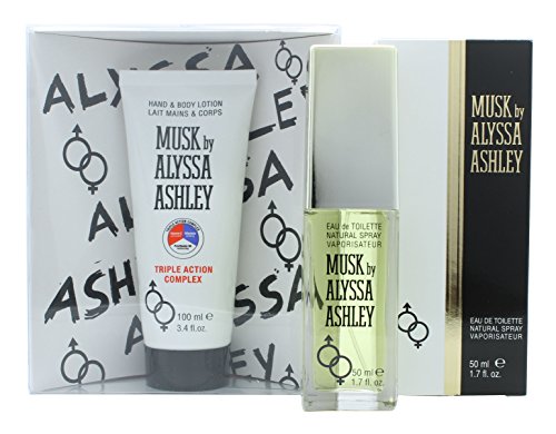 Alyssa Ashley Musk Gift Set 1.7oz (50ml) EDT + 3.4oz (100ml) Hand and Body Lotion