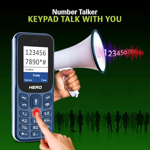 Image of Lava Hero Shakti 2025 Dual Sim Keypad Mobile Phone (with Vibration Alert) | 1.8 inch Display | Super Saving Battery Mode | Stylish Design | Number Talker | (Dark Blue)