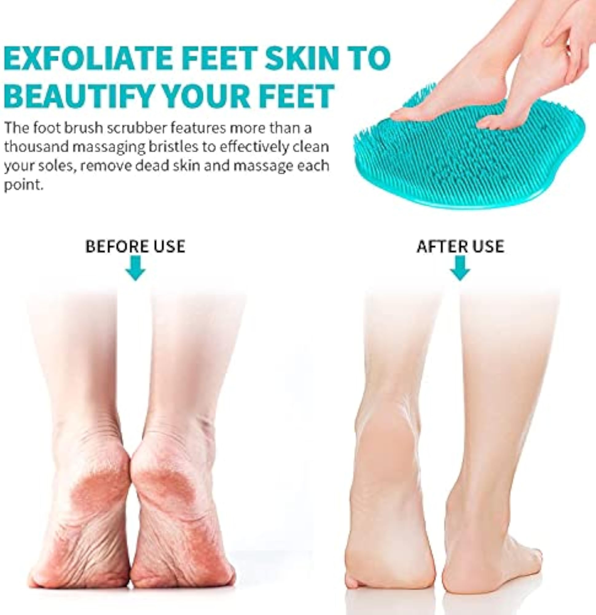 Shower Foot Scrubber Mat for Cleaning and Exfoliating