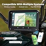 Apple-Car-Play-Screen-for-Motorcycle-Portable-Wireless-Carplay-Android-Auto-for-Motorbike-HD-Touch-Screen-Voice-Control-GPS-Navigation-Bluetooth-Connection-Siri-Support