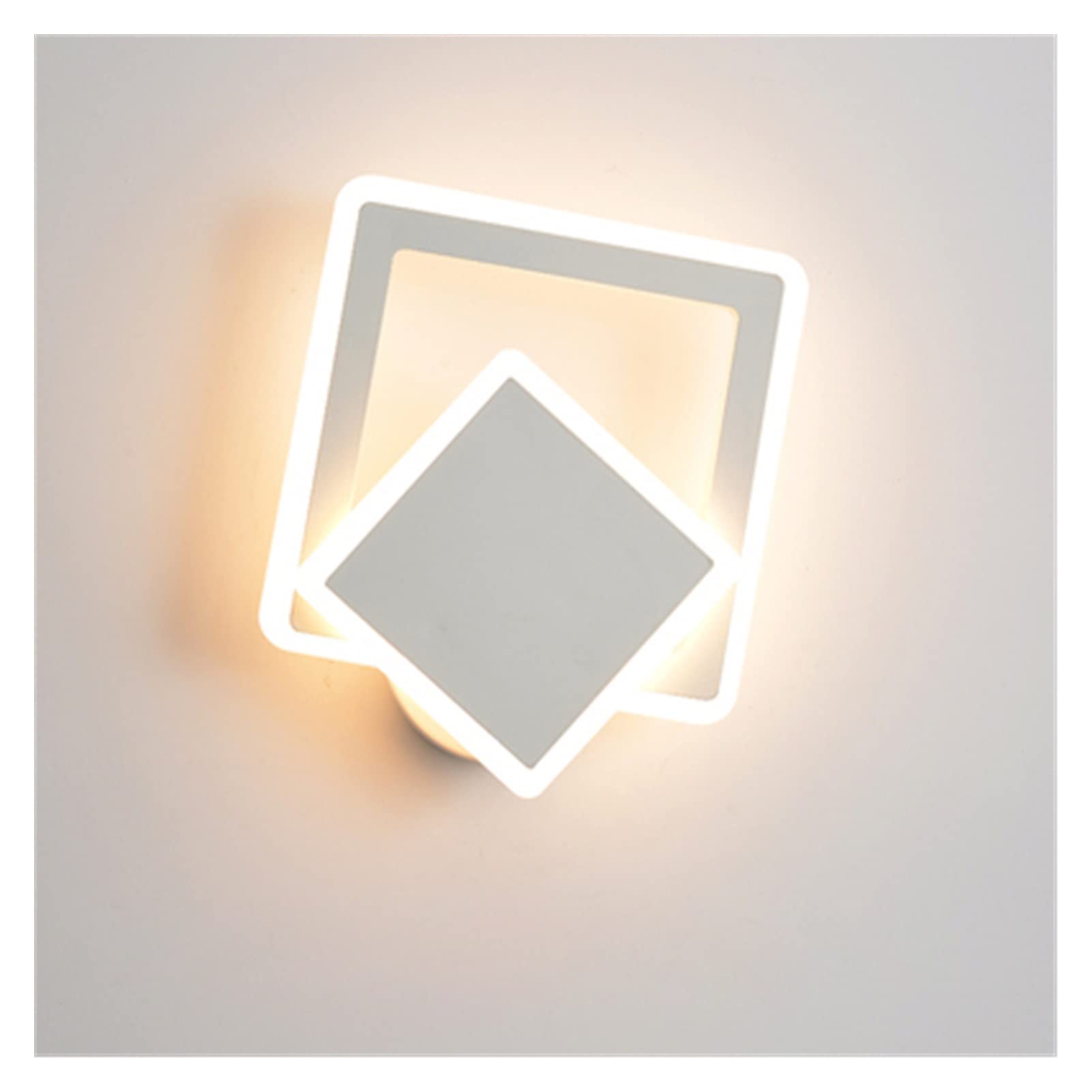 VDOQTLJT Wall lamp Bedroom Sconce Postmodern LED Light Simple Bedside Lamp Living Room Decorations Lamps Staircase Lights Pendant Ceiling Fixtures(D White)