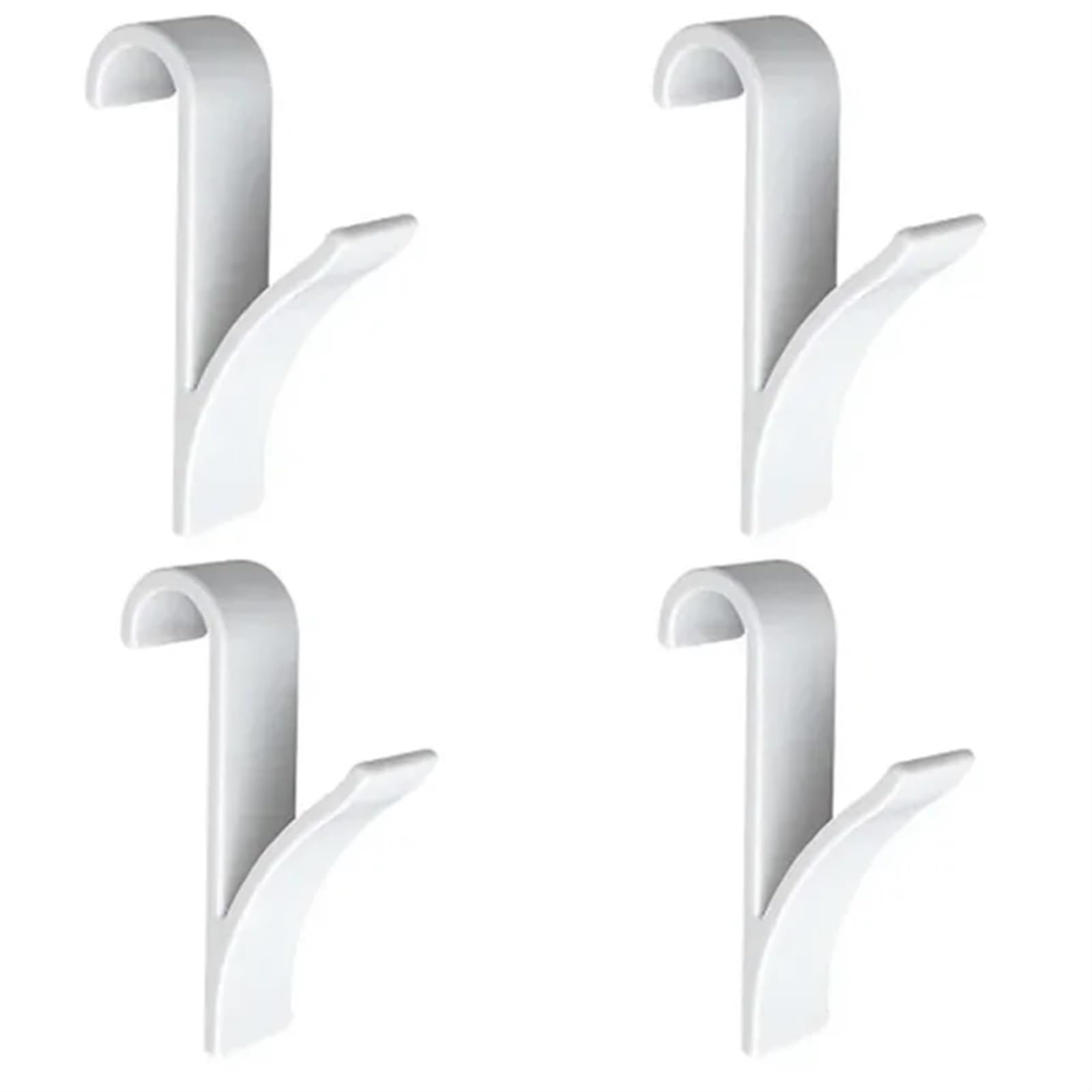 ZHOUXYFDC Shower Caddy Kitchen Bathroom Hanger Clips Storage Racks White Clear Towel Radiator Rail Clothes Scarf Hooks Holder(White 4 pcs)