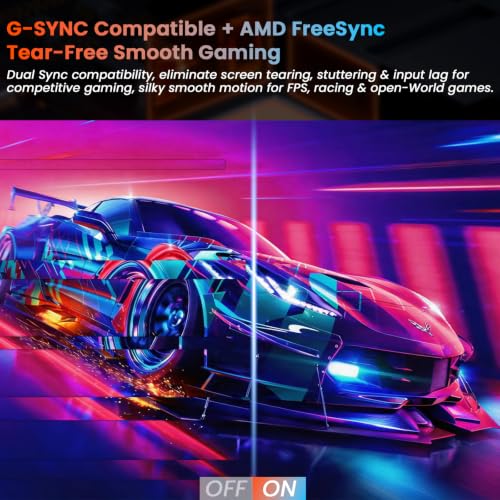 Image of Gawfolk 4K Curved Monitor 32 Inch, 3840x2160 120Hz 1500R Gaming Monitor VA Panel 1ms, Dual Sync G-Sync & FreeSync 4K Computer Monitor, VESA 100x100 Wall Mount Screen
