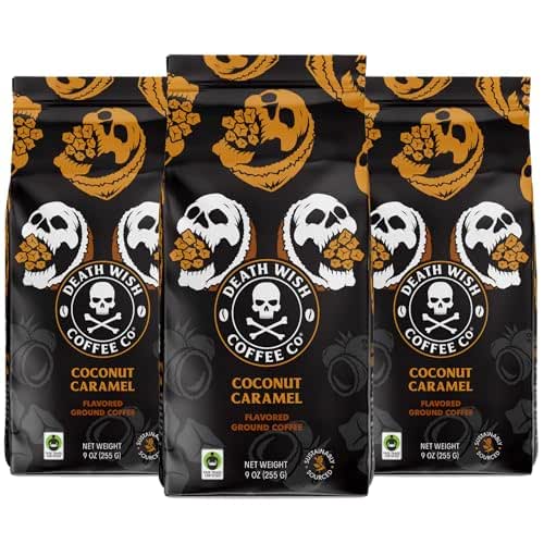 Death Wish Coffee, Coconut Caramel Ground Coffee (27 Ounces)