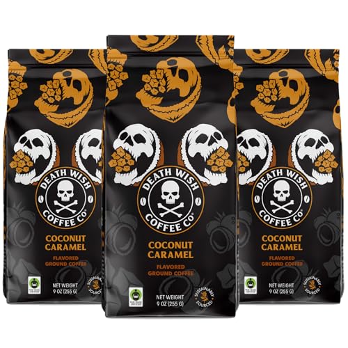 Image of Death Wish Coffee, Coconut Caramel Ground Coffee (27 Ounces)