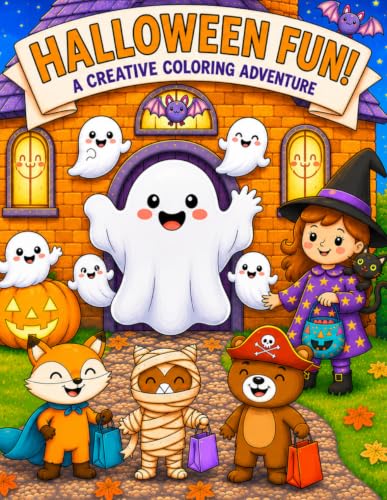 Spooky Cute Halloween Fun!: A creative Coloring Adventure Designed for Kids Ages 6-8 (Screen-Free Holiday Gift and Activity Book) image 2