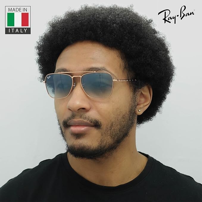 Image of Ray-Ban RB3636 NEW CARAVAN Square Shape Sunglasses for Men & Women with Official Eyewear Kit