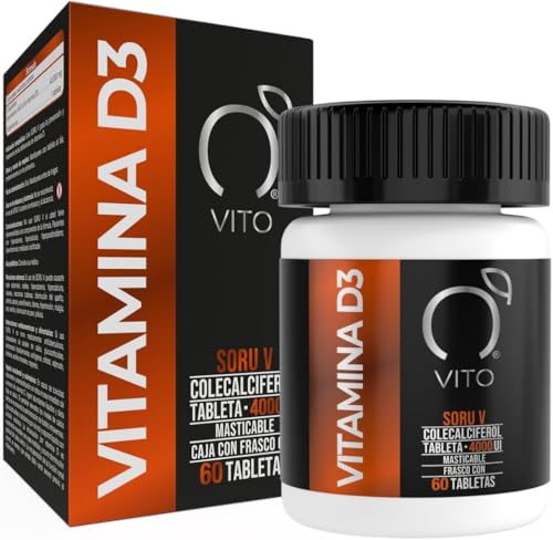 Catálogo para Comprar On-line Dulce Vita los más solicitados. 29 VITO Vitamina D3 4,000 UI | Colecalciferol | Prevención y Tratamiento de las Deficiencias de Vitamina D3 | 60 Tabletas Masticables