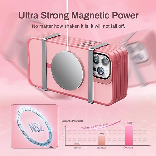 Coque iPhone 14 Pro rose avec béquille et anneau MagSafe intégré - 3