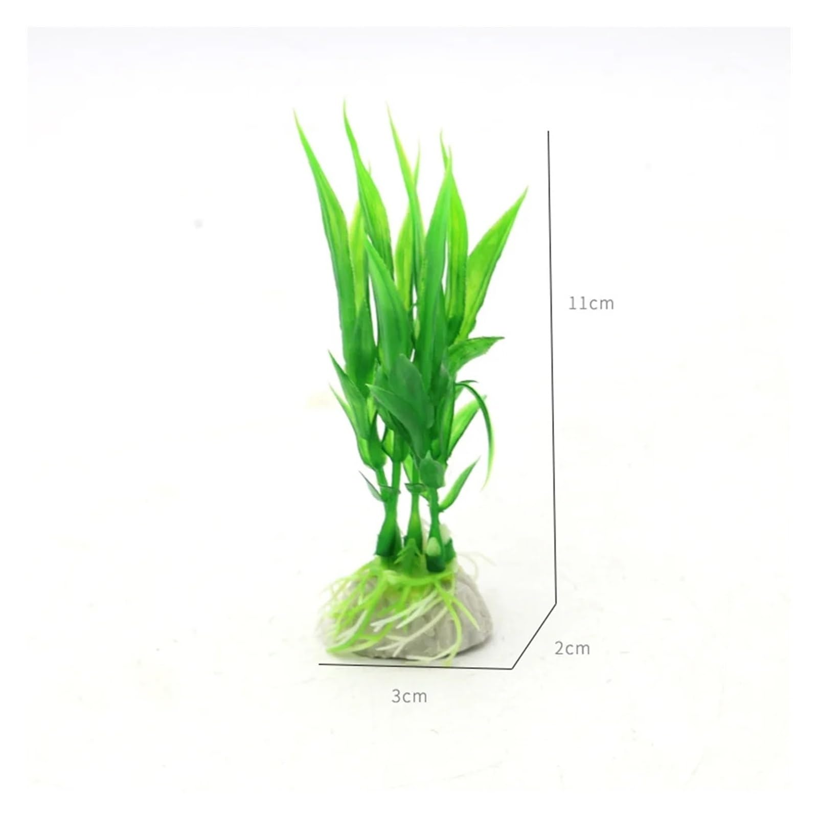 Plantas Artificiales para acuarios, Plantas Artificiales for Acuario Verde 11x2x3cm 10uds