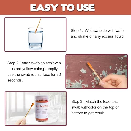 Image of AAwipes Lead Paint Test Kit Rapid Test Results in 30S Suitable for All Painted Surfaces (60)