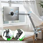Jakeko Bras de moniteur portable magnétique - Aluminium solide lourd 75mm VESA Serre-tête 8.3" 12.9" 15.6" 16" 17.3" 18.5 de pouce 360° Base pivotante avec clips de câble