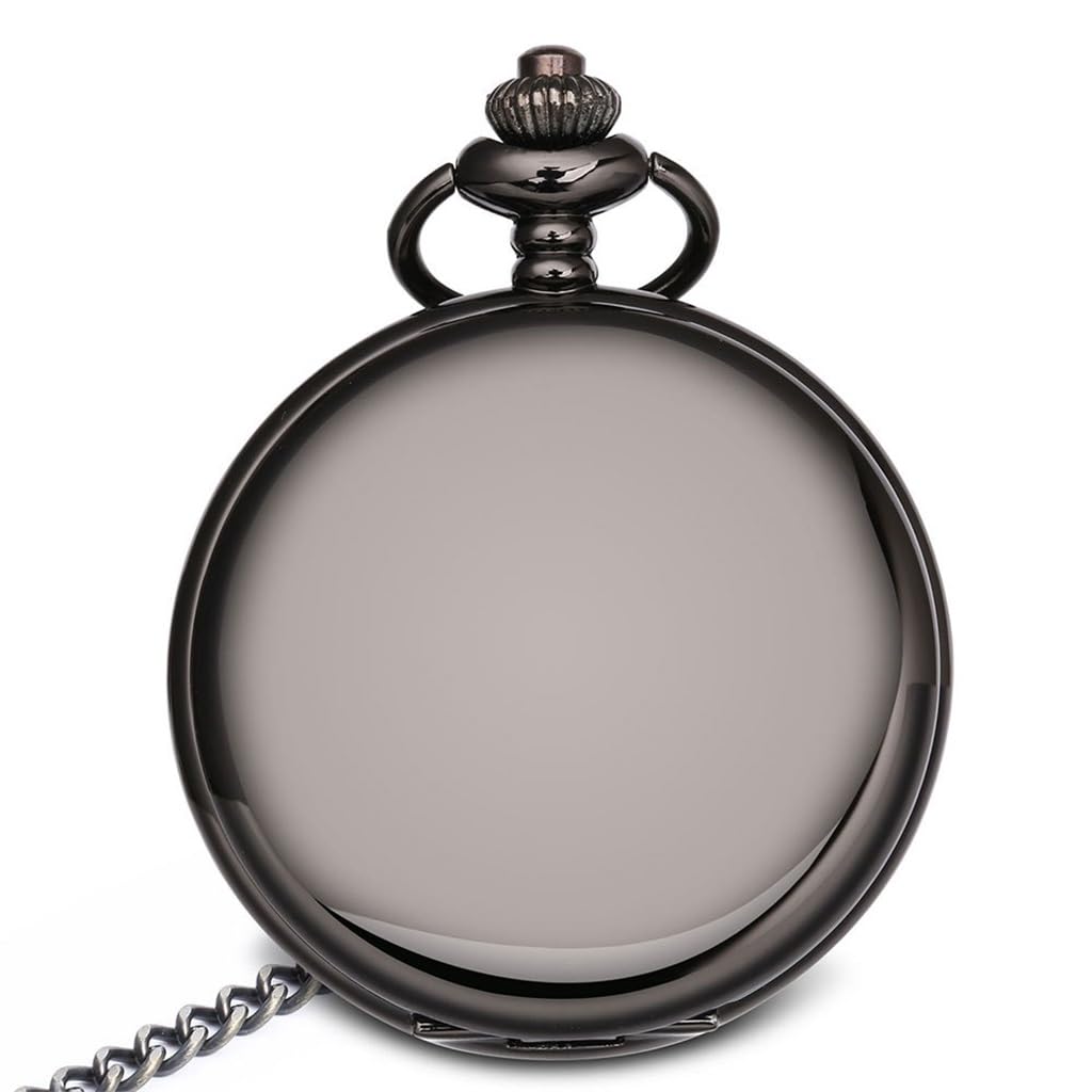 Reloj de Bolsillo con Tapa Retro Brillante y Reloj de Bolsillo de Cuarzo Brillante de Dos Caras Reloj de Bolsillo de Ocio