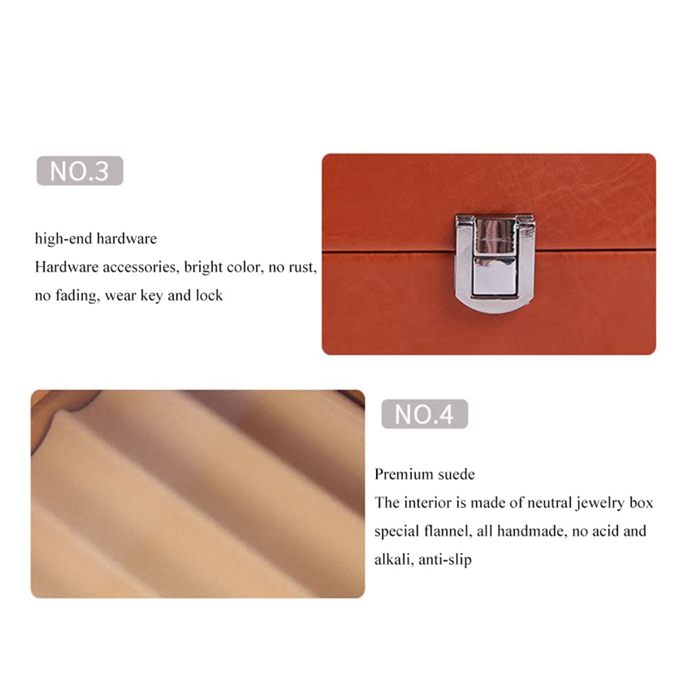 Stiftebox aus , 24 Fächer, luxuriös, 2-lagig, PU-Stiftetui, Füllfederhalter, Schmuck-Organizer, Carbon