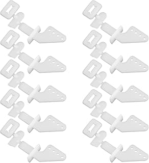 Juvielich 20 Sets Airplane Control Horn, 19x17mm Plastic Horns with 1.5mm for RC Airplane Parts White