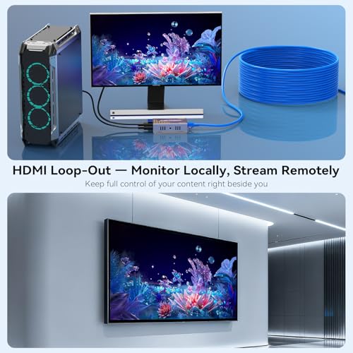 PWAY 4K HDMI Extender Over Ethernet Cat5 Cat6 Cat7 Upto 230ft, with IR, Loop Out, 4K@30Hz 1080P HDMI Transmitter Receiver POC with Holes, Easy Installation (HT275) by PWAY - Image 5