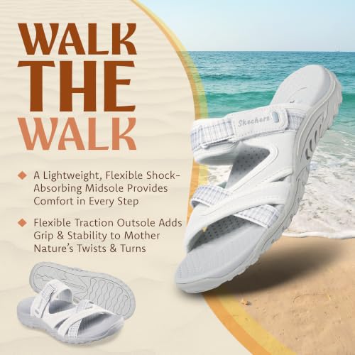 Image of Skechers Women's Reggae - Color-full | Cushioned Footbed, Shock-Absorbing Reggae Midsole, Leather and Web Fabric Upper, Outdoor Trail Slide