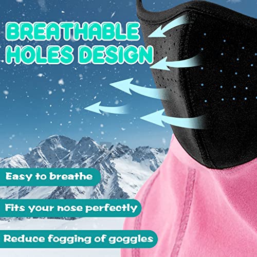 Kids Balaclava Ski Mask Winter Breathable Face Mask for Boys Girls Windproof Fleece Neck Warmer for Cold Weather4