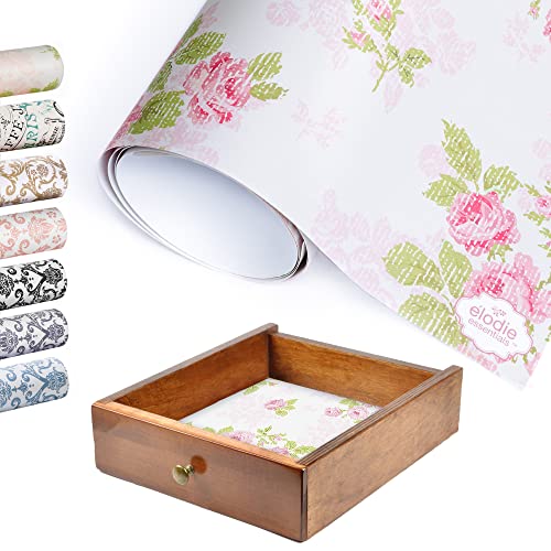 Elodie Essentials Scented Drawer And Shelf Liners - Vintage Charm - Six (6) Large 14 X 19½ Inch Sheets - Non-Adhesive Paper Sheets For Closet Shelves And Dresser Drawers - (Vintage Rose) #TOP11