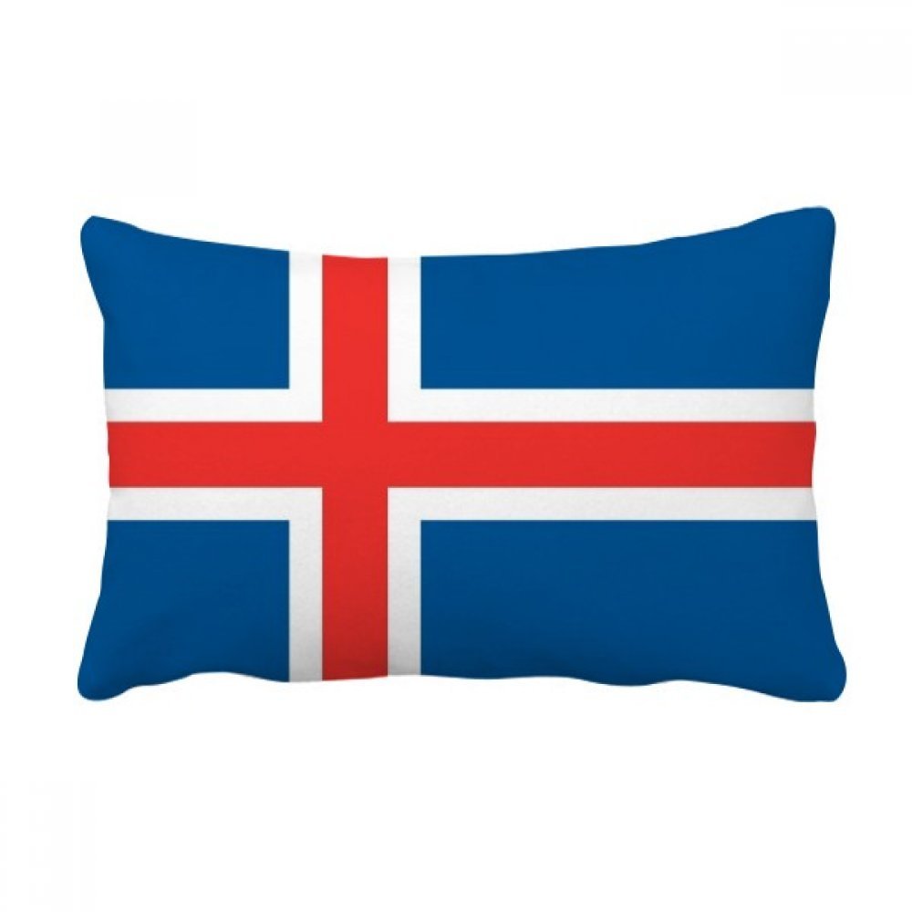 Coussin Islande drapeau national de 16x24 pouces pour décoration de canapé de salon