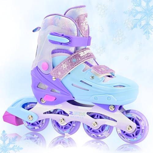2PM SPORTS Inline-Skates für Mädchen im Alter von 4-12 Jahren– Verstellbare Rollschuhe für...