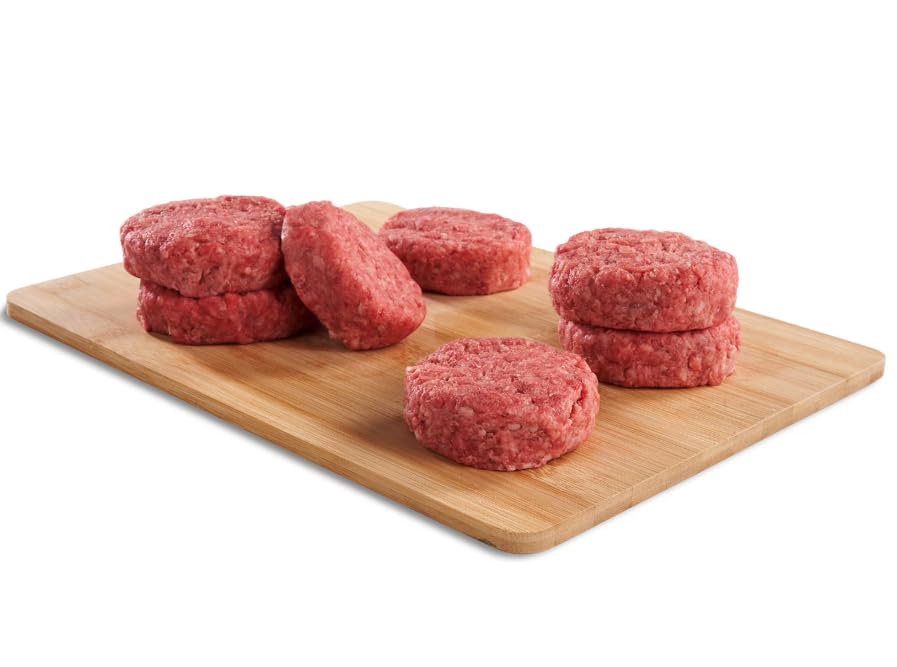 Florida Beef Prime Rib Ground Beef Sliders, Prime rib ground beef patties, 18 patties per tray, All natural and freezer, 21g protein per serving 3.5 pound