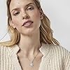 EXGOX Silver Heart Necklaces, 925 Sterling Silver Necklace for Women Crystal Heart Necklace Dainty Love Heart Necklace Adjustable Silver Chain Necklace Women Birthday Gift (White-Crystal Heart) #5