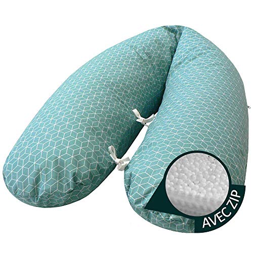 MODULIT Prix Usine - DIRECT FABRICANT FRANCE : Coussin d'allaitement au Volume Ajustable, Géométrique, Déhoussable, Fabrication Française