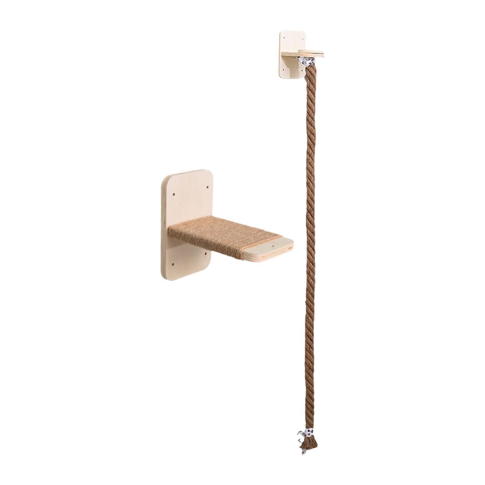 ????? Cat Wall Shelf Indoor Cats Scratch Post Cat Perch Climbing Shelf for Playing Sleeping