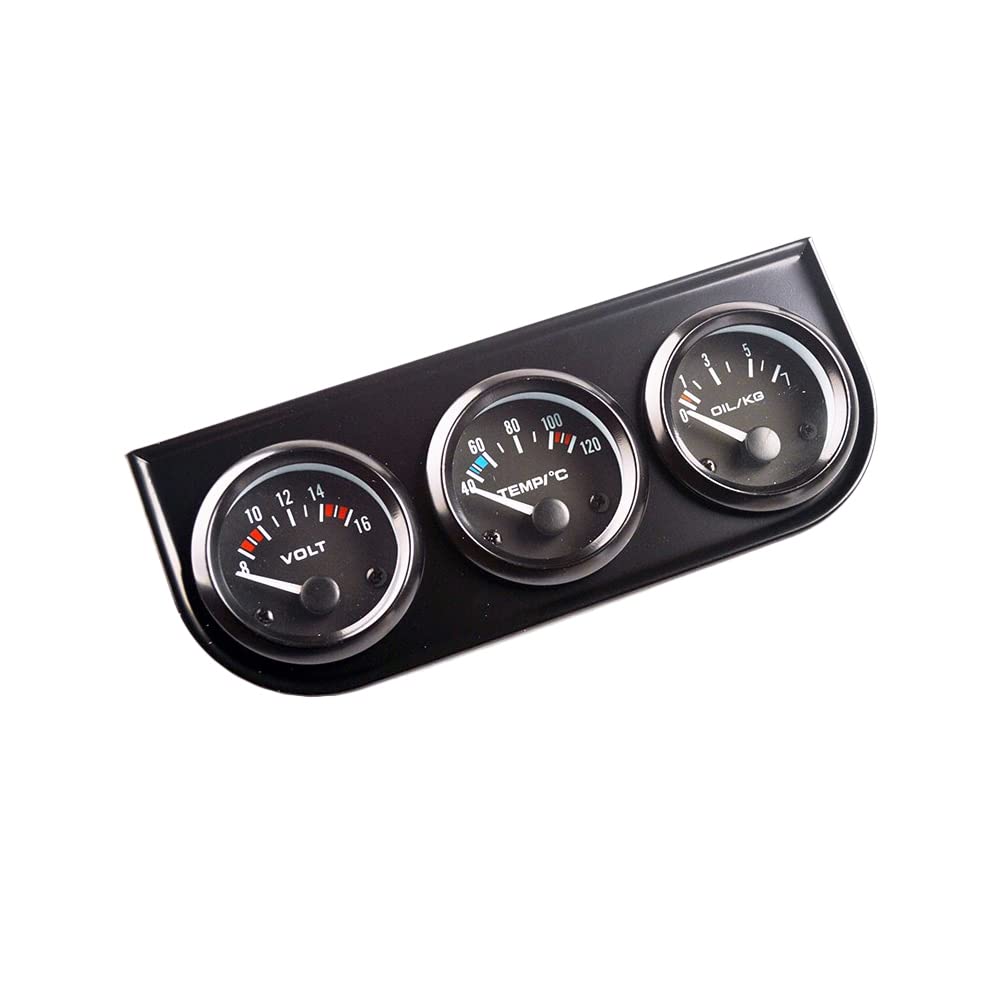 Riloer 12V capteur trois en un pour jauges d'instruments à huile Jauge de pression d'huile Jauge de température d'eau, Plage de mesure: 40~120 Celsius