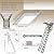 INTSUPERMAI Attic Ceiling Ladder Retractable Attic Folding Extension Ladder Loft Stairs Ladder Attic Stairs Pull Down Ceiling Mounted Folding Ladder 13 Steps Max 10.5ft Height 31.5×39.37inch Black