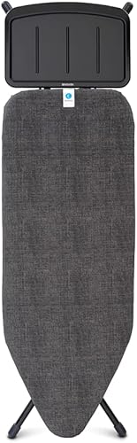 Brabantia - Tabla de planchar C - Soporte para plancha de vapor extra grande - Ajustable en altura - Pies de goma antideslizantes - Cubierta y