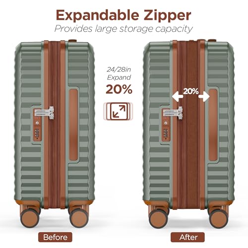 Showkoo 002 Luggage Sets 3 Piece Hardside Expandable Suitcase thumb #5
