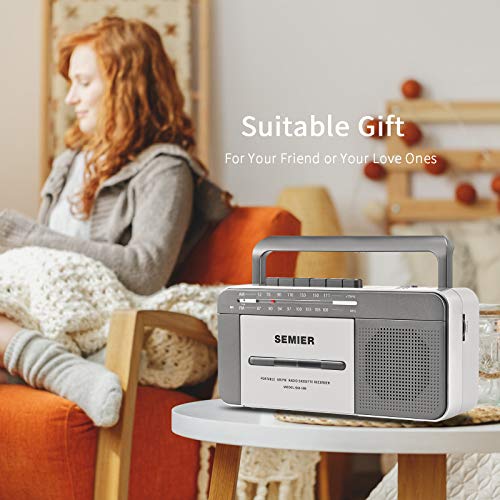 Retro Boombox Cassette Player Stereo With Am Fm Radio Led Tuning Indicator, Conversion From Radio To Cassette Portable Vintage Tape Player Recorder With Big Speaker And Earphone Jack #TOP7