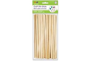 Multicraft Imports Krafty Kids CW520 Thin Wooden Craft Stir Sticks