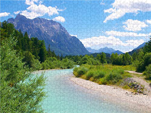 CALVENDO Puzzle „Der Isar Naturerlebnis-Weg Bei Krün“ – 1000 Teile, 64x48 Cm