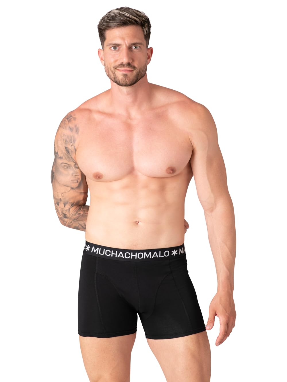 Muchachomalo Hombre Bóxer 6-Pack, Liso, Algodón, Cinturilla Elástica