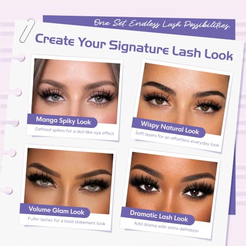 Image of Lash Spikes, 12-22mm 480pcs Spiky Lash Clusters | DIY Manga Lash Extensions at Home, Anime Lashes for Wispy, Wet Look & Volume Lash Styles