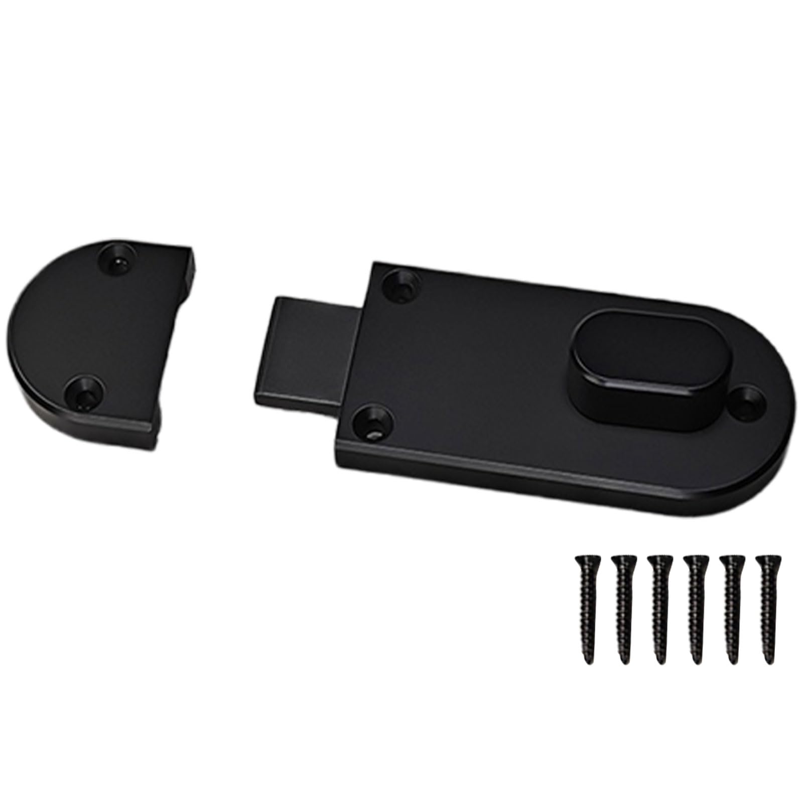 Tertioi Matte Black Duty Aluminum Slide Bolt Latch Easy Installation Multifunctional Aluminum Door Latch Upgrade Wood Rustproof Fasteners