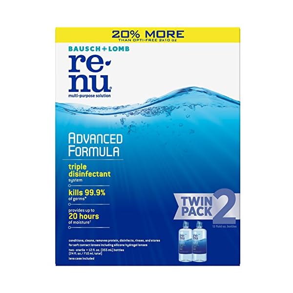 Renu – Lens Lösung, Advanced Triple desinfizieren Formel, Mehrzweck-16 Flüssigunze (3 Stück) W/(1) 2 Unze Travel Flasche + 2 Kontaktlinsen Fällen – Bild 3