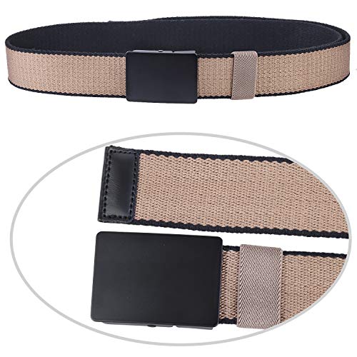Sportmusies Adjustable Canvas Web Belt for Men Golf Belts With Black Flip-Top Military Buckle3