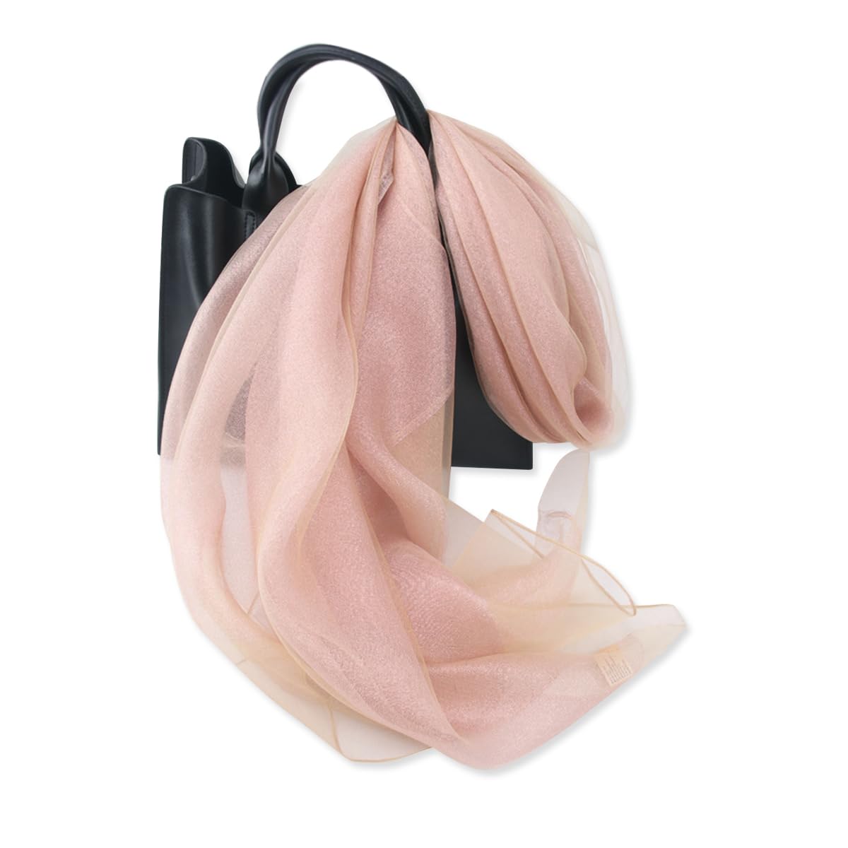 LumiSyne Double Layered Organza Silk Scarf Women Sparkling Shawls And Wraps For Evening Dress Solid Color With Gold Thread Lightweight Transparent Sheer Gorgeous Stole For Bridal Wedding Prom Party