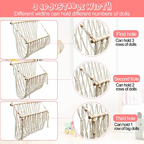 2 Pcs Stuffed Animal Hammock with LED Light Macrame Stuffed Animal Toy Hammock for Neatly Store Hanging Plush Animals… - Image 5